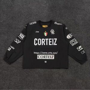 Corteiz Men's Black Graphic Long Sleeve Tee